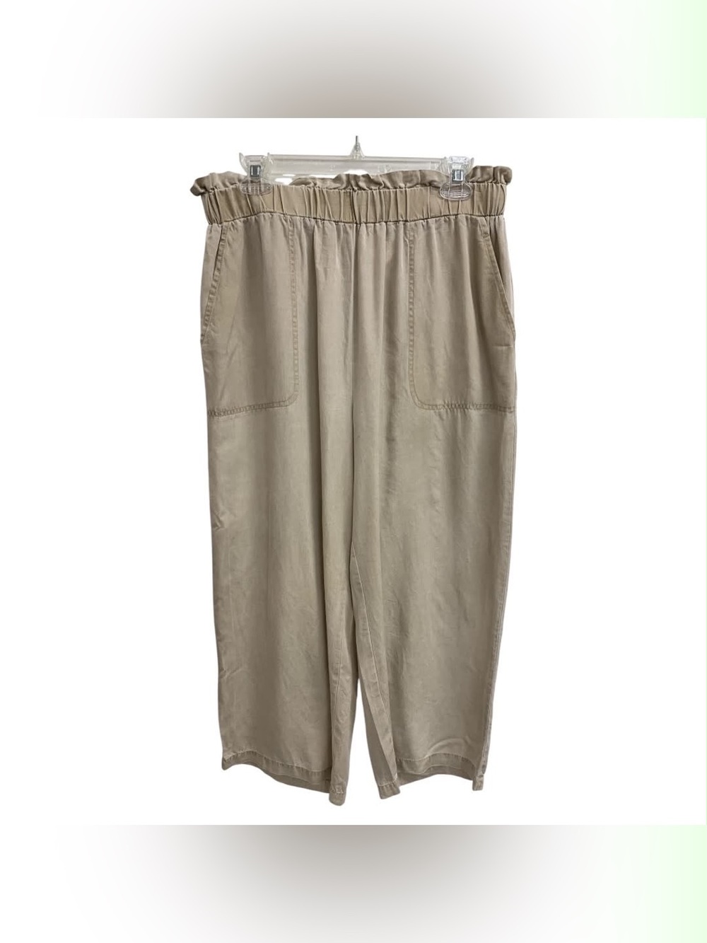 Jane and Delancey Relaxed Elastic Waist Chino Pants - Beige Size M